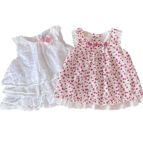 Baby Girl Floral Ruffled Dresses Bundle - Picture 1 of 6